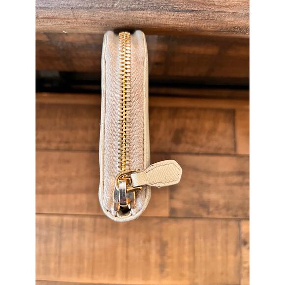 PRADA Saffiano Leather Long zip around Wallet in Cream - Picture 3 of 14